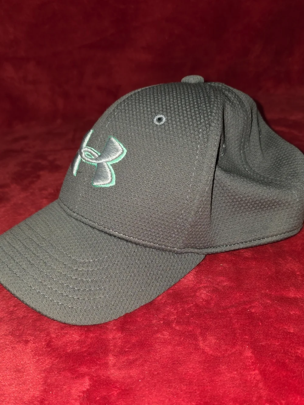 Under Armour Kids Black Hat with Mint Logo Accent